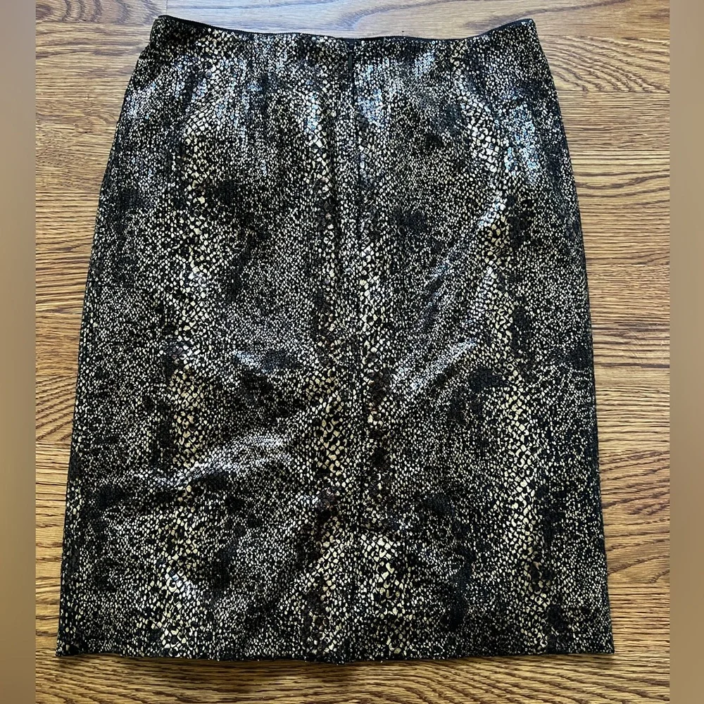 WORTH NEW YORK Faux Snake Skin Pencil Skirt Mob Wife Animal Print‎ Statement 4